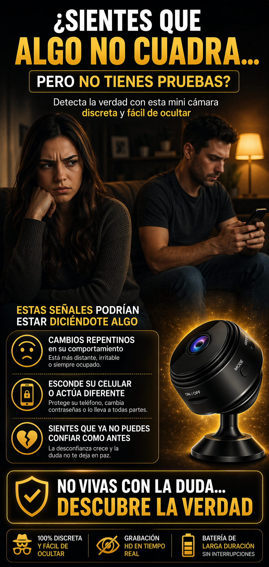 Mini Cámara Espía HD PROMO (2X1) – Vigila Todo Desde Tu Celular