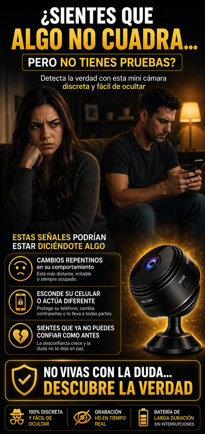 Mini Cámara Espía HD PROMO (2X1) – Vigila Todo Desde Tu Celular